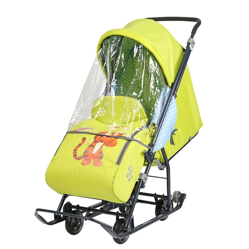 Санки-коляска Baby 1 Disney, Медвежонок Винни и его друзья: Тигруля лимонный DB1/3