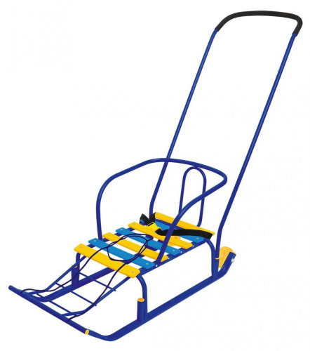 Санки Тимка 5 Комфорт Т5К/С2 Синий /Ника/ + толкатель, синий