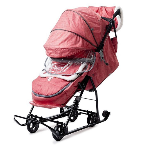 Санки-коляска Нашидетки 6 НДТ6/4 Джинс красный