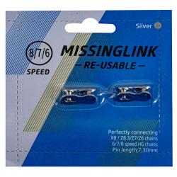 Замок цепи Bike Parts CL-68, 6-8 ск., 2 шт. на блистере Замок цепи Bike Parts CL-68, 6-8 ск., 2 шт. на блистере