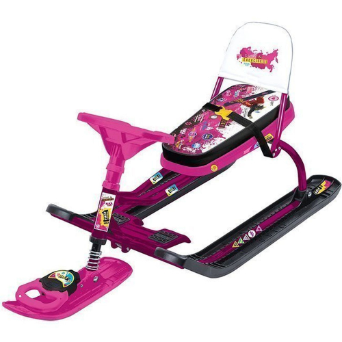 Снегокат НИКА Тимка спорт 4-1 ТС4-1/ПН2, Пинк, сиреневый каркас, розовый