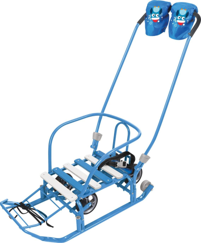 Санки детские "Тимка 3К универсал", Т3КУР/Г, с рукавичками голубые