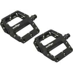 Педали Wellgo B321DU-B, алюминиевые, 106,1х105х22 mm, 378 г, сменные шипы, черные, 6-190430, черный Педали Wellgo B321DU-B, алюминиевые, 106,1х105х22 mm, 378 г, сменные шипы, черные, 6-190430, черный