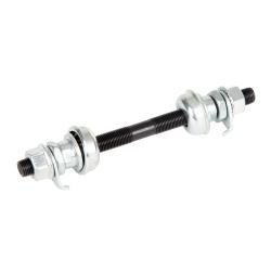 Ось с подшипниками для втулок Bike Parts SF-A03F 28H; O.L.D. 100мм; AXLE S45C 3/8"; под гайки Ось с подшипниками для втулок Bike Parts SF-A03F 28H; O.L.D. 100мм; AXLE S45C 3/8"; под гайки
