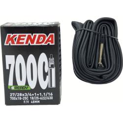 Камера Kenda 700c, 18/25C, спорт, велониппель 48мм, узкая, 5-511291 Камера Kenda 700c, 18/25C, спорт, велониппель 48мм, узкая, 5-511291