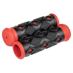 Рукоятки руля ХD-113B, 95мм, черно-красные Рукоятки руля ХD-113B, 95мм, черно-красные