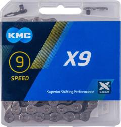 Цепь KMC X9, 116L, тёмно-серая Цепь KMC X9, 116L, тёмно-серая