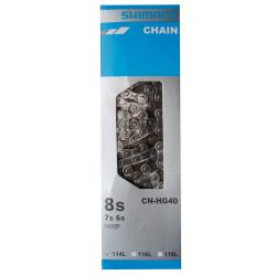 Цепь Shimano, HG40, 6/7/8ск, 114 зв. Цепь Shimano, HG40, 6/7/8ск, 114 зв.