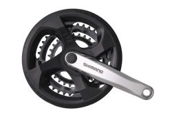 Шатуны Shimano Tourney M131, 170мм, кв, 42/34/24, сереб. Шатуны Shimano Tourney M131, 170мм, кв, 42/34/24, сереб.