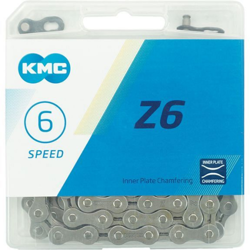 Цепь KMC Z6, 6 ск., 1/2"x3/32", 116L, серебристый
