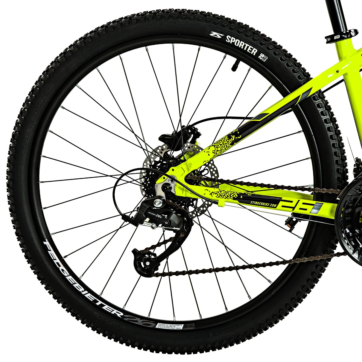 Велосипед Stinger Element Pro 26" (2023), рама 14" (130-155 см), зеленый Велосипед Stinger Element Pro 26" (2023), рама 14" (130-155 см), зеленый