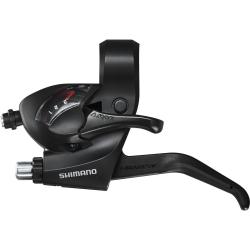 Шифтер Shimano Tourney ST-EF41-L, 3 скорости, левый, с ручкой тормоза V-Brake, 2-8120, черный Шифтер Shimano Tourney ST-EF41-L, 3 скорости, левый, с ручкой тормоза V-Brake, 2-8120, черный