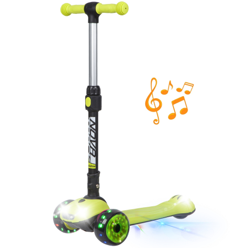 Самокат-кикборд Novatrack RainBow Car Boy Pro (2020), лимонный