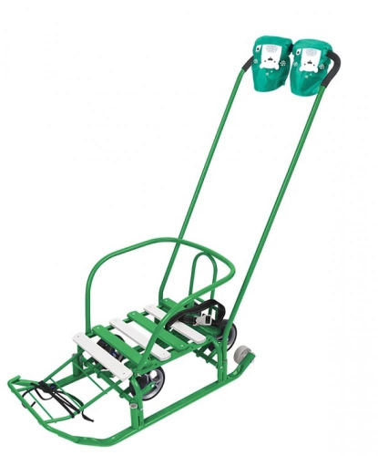 Санки детские НИКА Тимка 3К универсал с рукавичками, зеленый