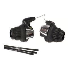 Шифтер Shimano Tourney, RS35, лев/пр, 3x6ск, тр.+оплетк, ESLRS35P6A Шифтер Shimano Tourney, RS35, лев/пр, 3x6ск, тр.+оплетк, ESLRS35P6A