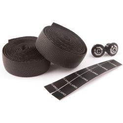 Лента на руль Clark`s CHBT-2810, амортизирующая «змеиная кожа», крепеж+заглушки, толщина 3мм, черная, 3-261