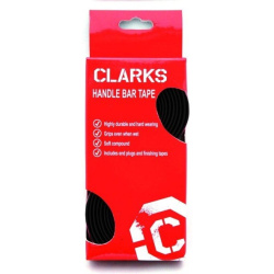 Лента на руль Clark`s CHBT, корковая + крепеж + заглушки, толщина 3мм, черная, 3-120, черный