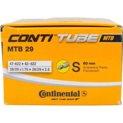 Камера Continental MTB 29, спорт ниппель 60мм, 1.75-2.50, 47-62/622, 02-0182191 Камера Continental MTB 29, спорт ниппель 60мм, 1.75-2.50, 47-62/622, 02-0182191