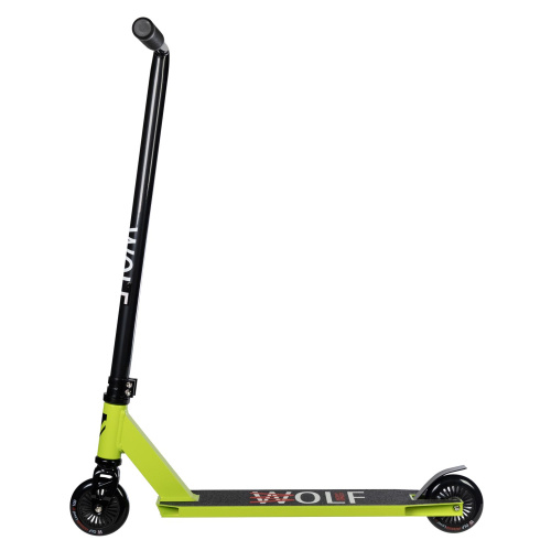 Трюковой самокат Novatrack Wolf 10 (2024), черный-зеленый