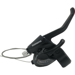 Шифтер Shimano Tourney ST-EF41-6R, 6 скоростей, правый, с ручкой тормоза V-Brake, 2-8121, черный Шифтер Shimano Tourney ST-EF41-6R, 6 скоростей, правый, с ручкой тормоза V-Brake, 2-8121, черный