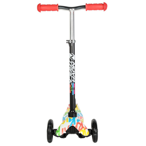 Кикборд Novatrack Disco-kids Graffiti (2024), черный