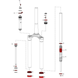Полный ремкомплект RockShox для вилок Sektor Silver A1 Полный ремкомплект RockShox для вилок Sektor Silver A1