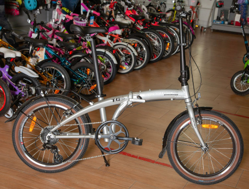 Велосипед Novatrack складной TG-20 20" (2018), рама 12.5", серебристый