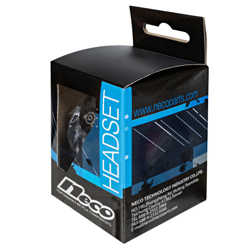 Рулевая колонка Neco H773, EC34, 1 1/8", алюм.чашки, пром.подшипники, черный