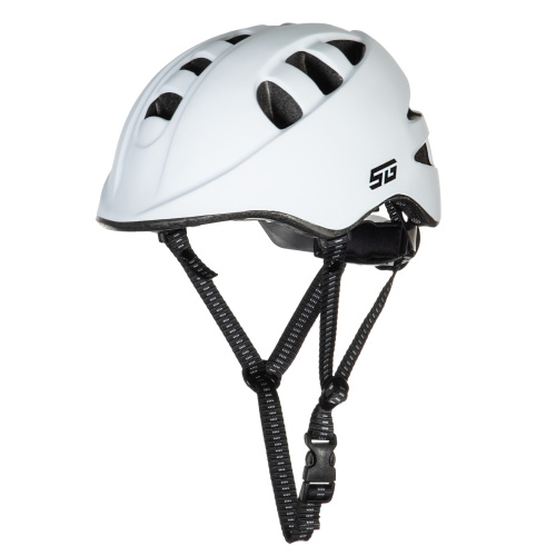 Шлем STG MA-2-W с фикс застежкой с фонариком, рама S, белый