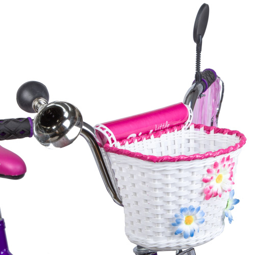 Велосипед Novatrack Little Girlzz 20" (2023) (110-130 см), фиолетовый
