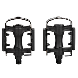 Педали FP-917, ось 9/16", пласт. корпус со стальной рамкой, черные