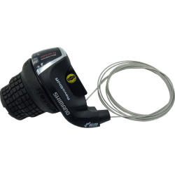 Шифтер Shimano Tourney RS35 Revoshift, правый, 6 скоростей, ASLRS35R6AP, 2-8129, черный Шифтер Shimano Tourney RS35 Revoshift, правый, 6 скоростей, ASLRS35R6AP, 2-8129, черный