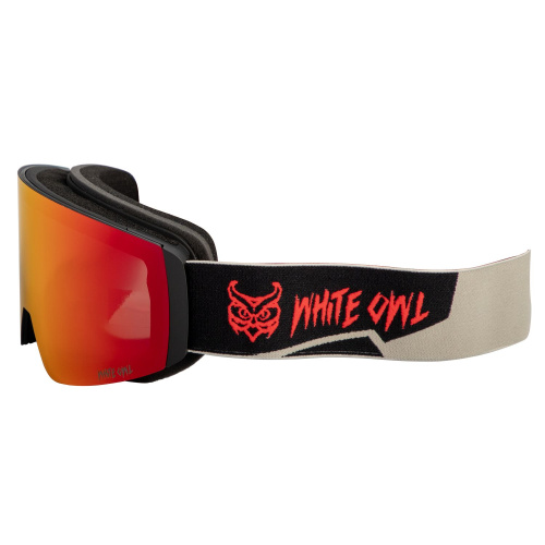 Маска горнолыжная White Owl FA-107, красный-черный