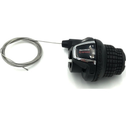 Шифтер Shimano Tourney RS35 Revoshift, правый, 6 скоростей, ASLRS35R6AP, 2-8129, черный Шифтер Shimano Tourney RS35 Revoshift, правый, 6 скоростей, ASLRS35R6AP, 2-8129, черный