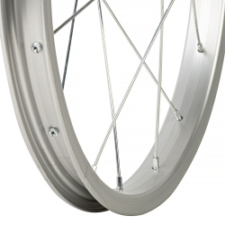 Колесо 14" заднее(без резины), одинарный алюм.обод 16 отв, втулка сталь DACHAN, гайка Колесо 14" заднее(без резины), одинарный алюм.обод 16 отв, втулка сталь DACHAN, гайка